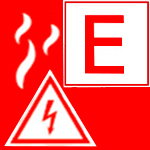 При какой маркировки на огнетушителем можно тушить электропроводку категории а е или с